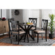 Baxton Studio Maya Modern Beige Fabric and Espresso Brown Finished Wood 5-Piece Dining Set
