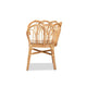 bali & pari Melody Modern and Contemporary Natural Finished Rattan Dining Chair WHI-Melody-Natural-DC