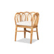 bali & pari Melody Modern and Contemporary Natural Finished Rattan Dining Chair WHI-Melody-Natural-DC
