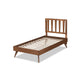 Baxton Studio Michi Modern and Contemporary Ash Walnut Finished Wood Twin Size Bed WHI-Michi-Ash-Walnut-Twin
