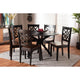 Baxton Studio Miela Modern and Contemporary Two-Tone Dark Brown and Walnut Brown Finished Wood 7-Piece Dining Set