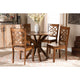 Baxton Studio Miela Modern and Contemporary Walnut Brown Finished Wood 5-Piece Dining Set