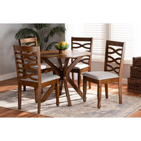Grey, walnut brown