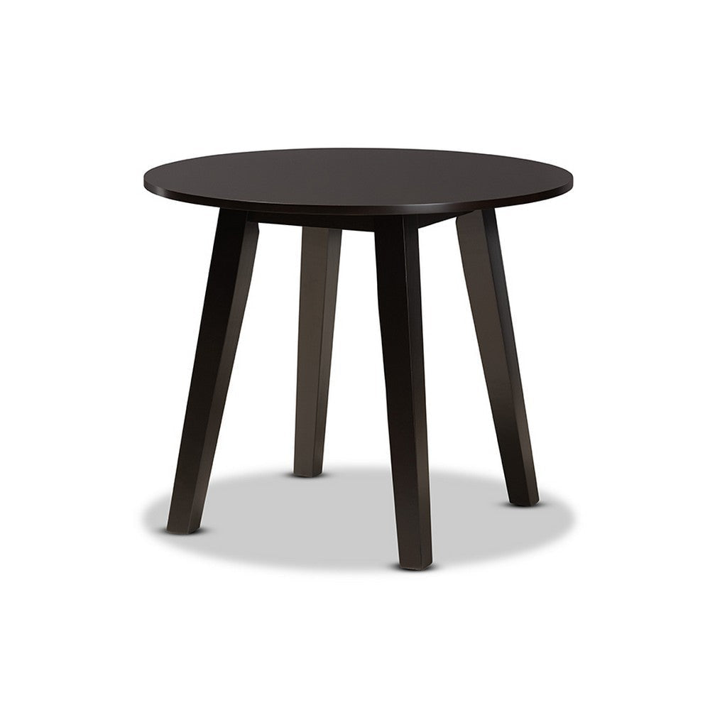 Baxton Studio Millie Modern and Contemporary Grey Fabric Upholstered and Dark Brown Finished Wood 5-Piece Dining Set