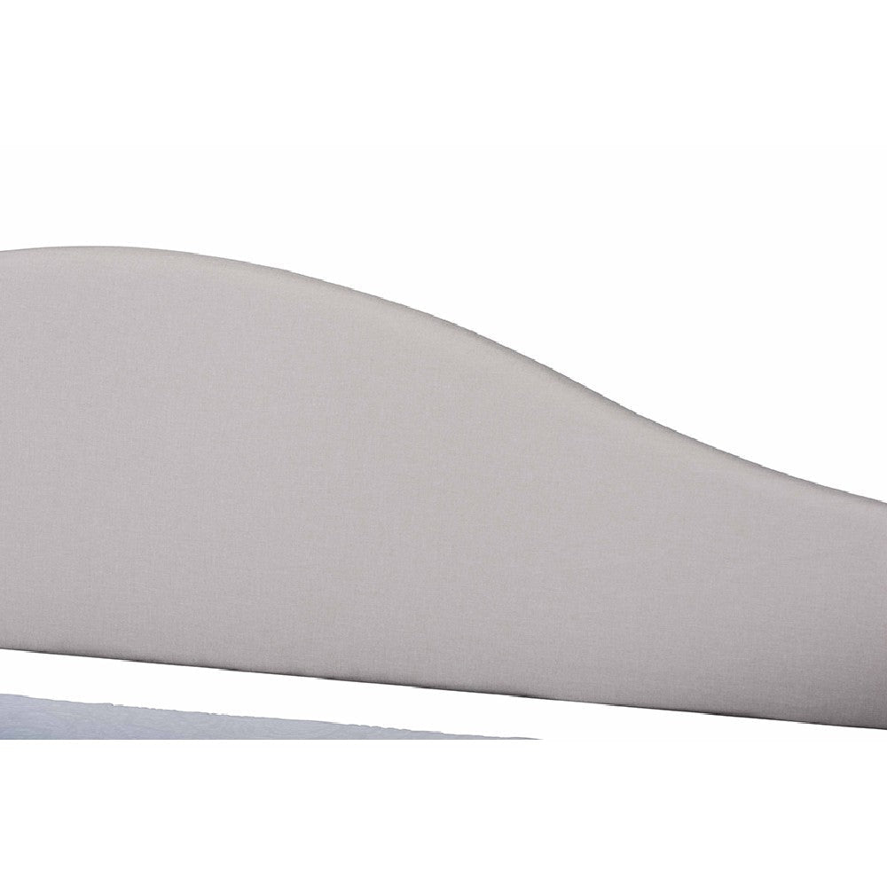 Baxton Studio Milligan Modern and Contemporary Beige Fabric Upholstered and Dark Brown Finished Wood Full Size Daybed