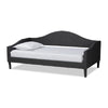 Baxton Studio Milligan Modern and Contemporary Charcoal Fabric Upholstered and Dark Brown Finished Wood Full Size Daybed