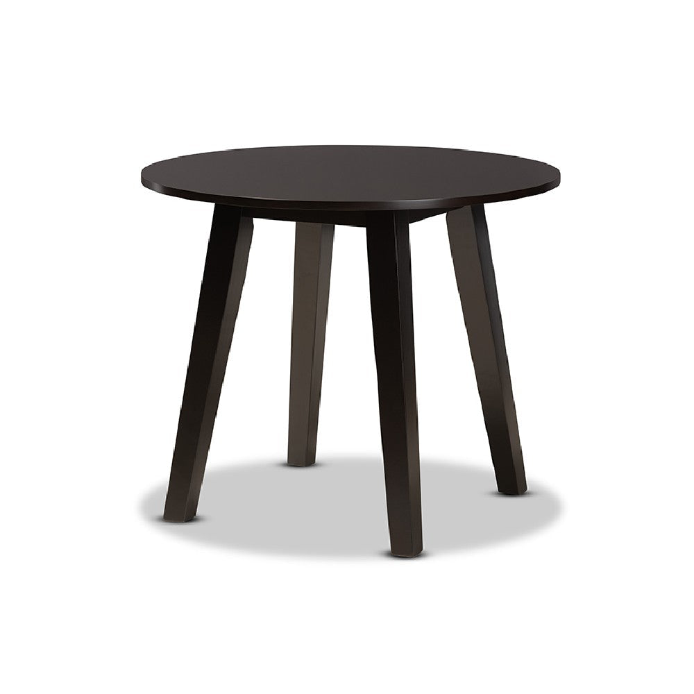 Baxton Studio Mina Modern and Contemporary Transitional Two-Tone Dark Brown and Walnut Brown Finished Wood 5-Piece Dining Set