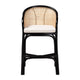 bali & pari Miranda Modern Bohemian Two-Tone Black and Natural Brown Rattan Counter Stool WHI-Miranda-Rattan-CS