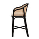 bali & pari Miranda Modern Bohemian Two-Tone Black and Natural Brown Rattan Counter Stool WHI-Miranda-Rattan-CS