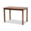 Baxton Studio Mirna Modern and Contemporary Grey Fabric Upholstered and Walnut Brown Finished Wood 5-Piece Dining Set