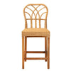 bali & pari Monaco Modern Bohemian Natural Rattan and Mahogany Wood Counter Stool WHI-Monaco-Rattan-CC