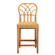 bali & pari Monaco Modern Bohemian Natural Rattan and Mahogany Wood Counter Stool WHI-Monaco-Rattan-CC