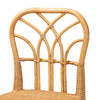 bali & pari Monaco Modern Bohemian Natural Rattan and Mahogany Wood Counter Stool WHI-Monaco-Rattan-CC