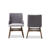 Baxton Studio Monte Mid-Century Modern Two-Tone Grey Fabric Armchair (Set of 2) WHI-Monte-Dark-Grey-Light-Grey-DC