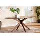 Baxton Studio Monte Mid-Century Modern Walnut Brown Finished Wood 71-Inch Oval Dining Table WHI-Monte-Walnut-Oval-DT