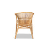 bali & pari Murai Modern Bohemian Natural Brown Rattan Dining Chair WHI-Murai-Rattan-DC