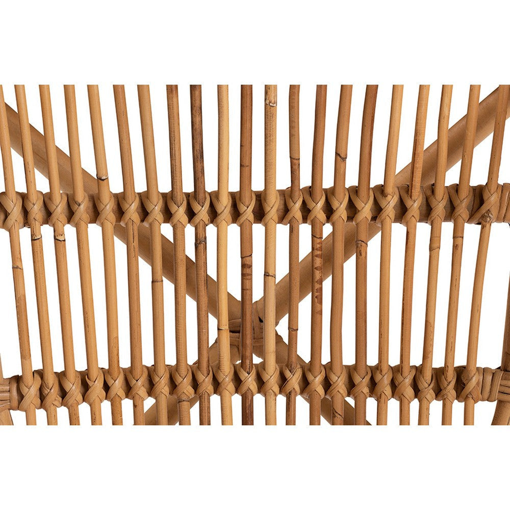 bali & pari Murai Modern Bohemian Natural Brown Rattan Dining Chair WHI-Murai-Rattan-DC