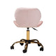 Baxton Studio Savara Contemporary Glam and Luxe Blush Pink Velvet Fabric and Gold Metal Swivel Office Chair