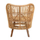 bali & pari Nagoya Modern Bohemian Natural Rattan Wide Seat Lounge Chair