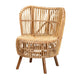 bali & pari Nagoya Modern Bohemian Natural Rattan Wide Seat Lounge Chair