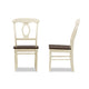 Baxton Studio Napoleon French Country Cottage Buttermilk and ’Cherry’ Brown Finishing Wood Dining Chair WHI-Napoleon-Cherry-Buttermilk-DC