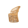 bali & pari Narva Modern Bohemian Natural Brown Rattan Accent Chair WHI-Narva-Rattan-CC
