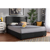 Baxton Studio Netti Dark Grey Fabric Upholstered 2-Drawer Queen Size Platform Storage Bed
