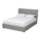 Baxton Studio Netti Light Grey Fabric Upholstered 2-Drawer Queen Size Platform Storage Bed