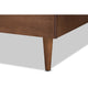 Baxton Studio Nicola Mid-Century Modern Transitional Ash Walnut Finished Wood Queen Size Platform Bed