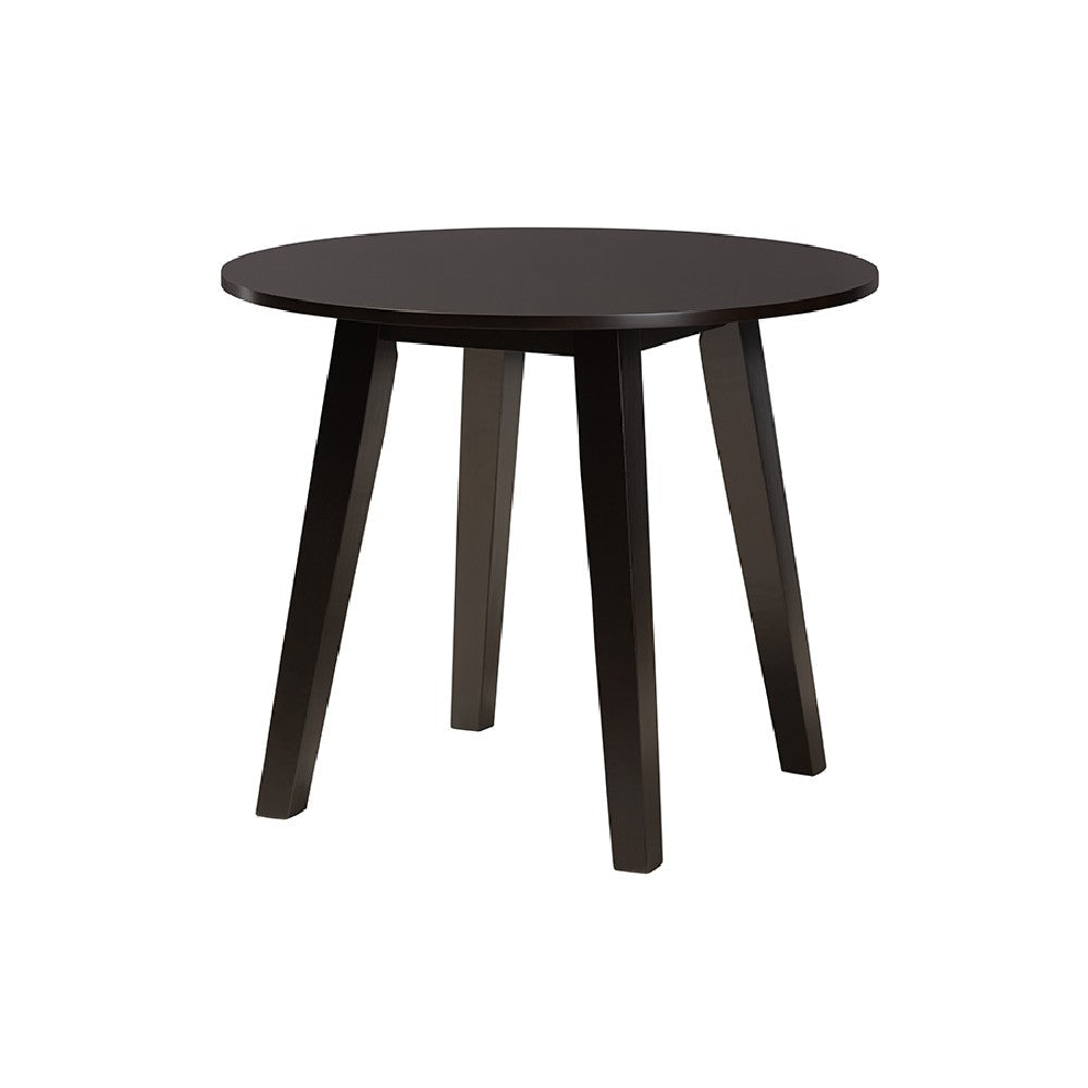 Baxton Studio Nina Modern Grey Fabric and Espresso Brown Finished Wood 5-Piece Dining Set WHI-Nina-Grey-Dark-Brown-5PC-Dining-Set