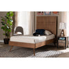 Baxton Studio Noela Mid-Century Modern Walnut Brown Finished Wood Twin Size Platform Bed WHI-Noela-Ash-Walnut-Twin