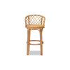 bali & pari Orchard Modern Bohemian Natural Brown Rattan Bar Stool WHI-Orchard-Rattan-BS