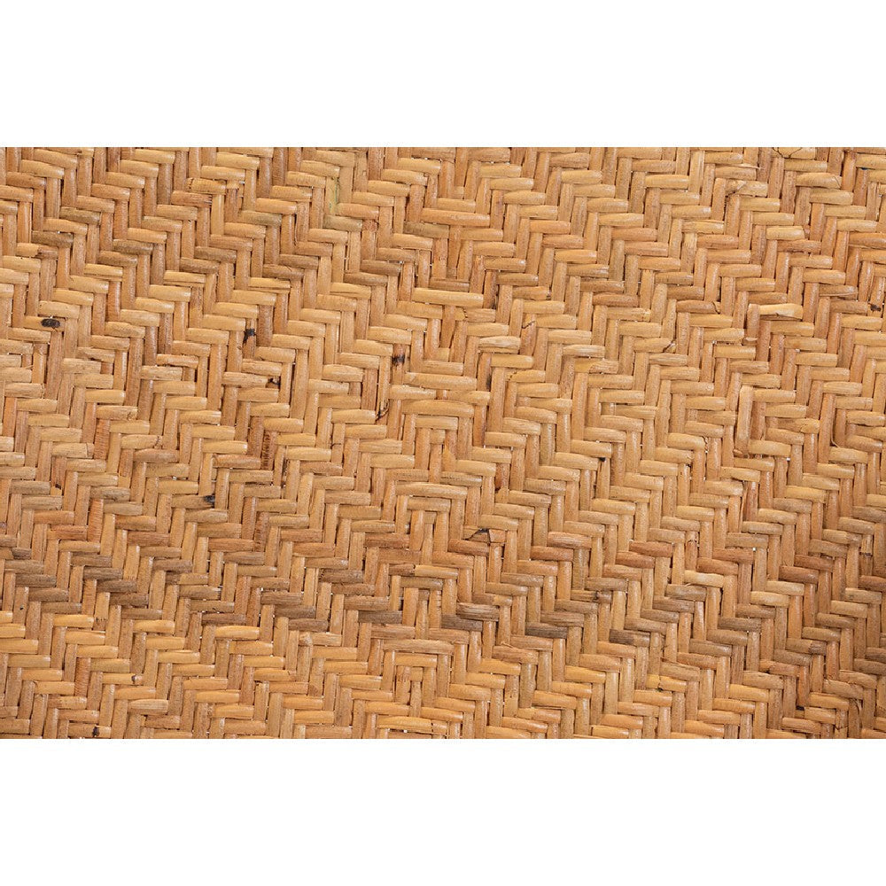 bali & pari Orchard Modern Bohemian Natural Brown Rattan Bar Stool