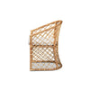 bali & pari Orchard Modern Bohemian White Fabric Upholstered and Natural Brown Rattan Dining Chair WHI-Orchard-Rattan-DC