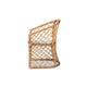 bali & pari Orchard Modern Bohemian White Fabric Upholstered and Natural Brown Rattan Dining Chair WHI-Orchard-Rattan-DC