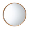 Baxton Studio Tazara Japandi Natural Round Accent Wall Mirror WHI-PF2-Wooden-Mirror