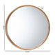 Baxton Studio Tazara Japandi Natural Round Accent Wall Mirror WHI-PF2-Wooden-Mirror