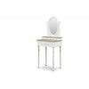 Baxton Studio Anjou Traditional French Accent Dressing Table with Mirror WHI-PLM5VM-M-B-CA