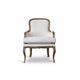 Baxton Studio Napoleon Traditional French Accent Chair-Ash WHI-PLN22Mi-ASH2