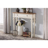 Baxton Studio Marquetterie French Provincial Style Weathered Oak and White Wash Distressed Finish Wood Two-Tone Console Table