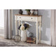 Baxton Studio Marquetterie French Provincial Style Weathered Oak and White Wash Distressed Finish Wood Two-Tone Console Table