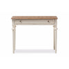 Baxton Studio Marquetterie French Provincial Weathered Oak and Whitewash Writing Desk WHI-PRL5VM(AR)-M-B
