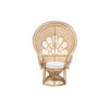 bali & pari Ediva Modern Bohemian Natural Brown Rattan Peacock Accent Chair WHI-Peacock-001-Rattan-AC