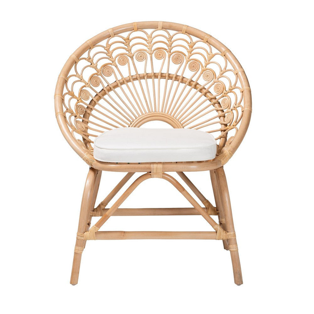 bali & pari Abriella Modern Bohemian Natural Brown Rattan Peacock Accent Chair WHI-Peacock-Natural-AC