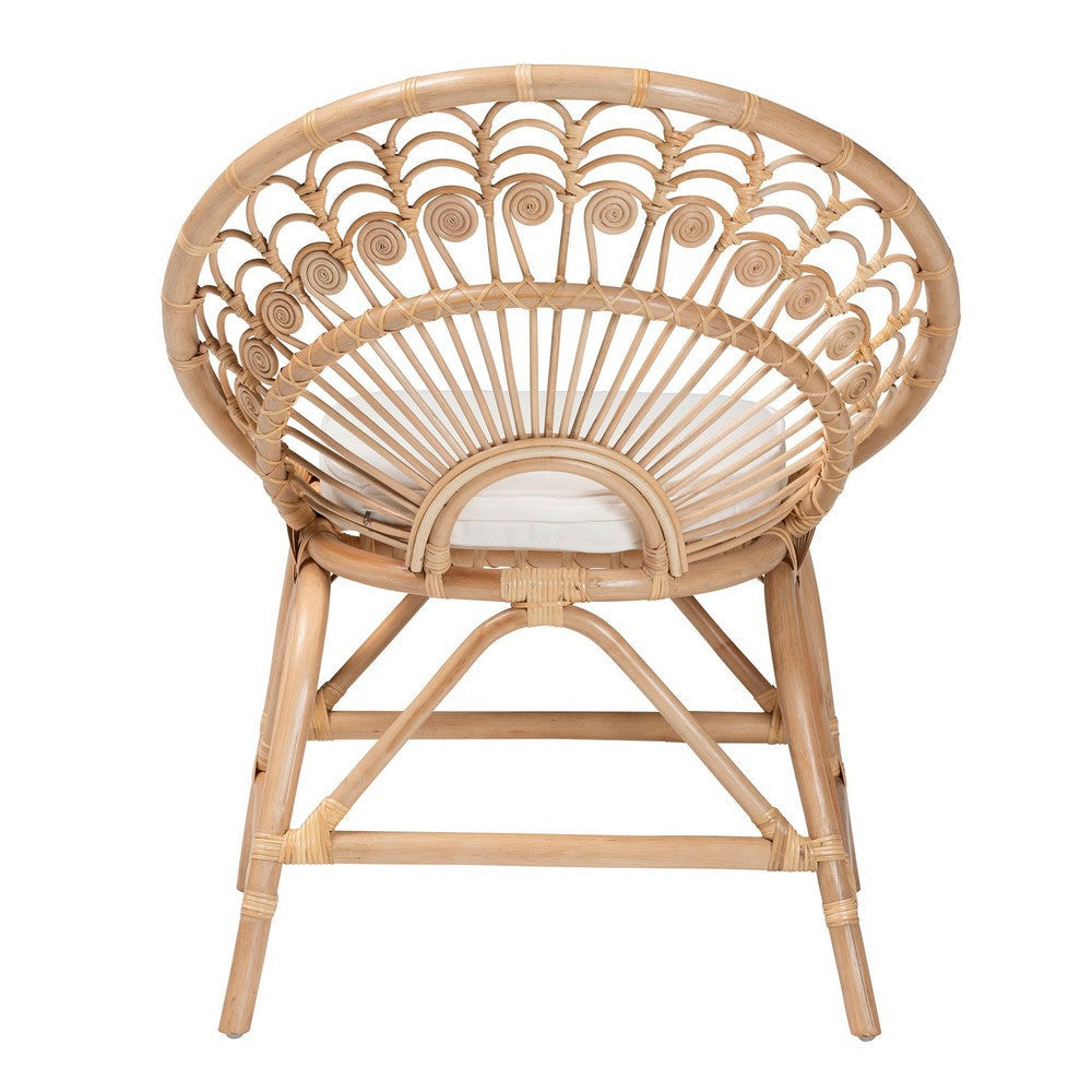 bali & pari Abriella Modern Bohemian Natural Brown Rattan Peacock Accent Chair WHI-Peacock-Natural-AC