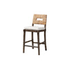 bali & pari Porsha Modern Bohemian Dark Brown Finished Mahogany Wood and Natural Rattan Counter Stool WHI-Porsha-Mahogany-CS