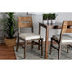 bali & pari Porsha Modern Bohemian Dark Brown Finished Mahogany Wood and Natural Rattan Dining Chair WHI-Porsha-Mahogany-DC