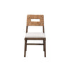 bali & pari Porsha Modern Bohemian Dark Brown Finished Mahogany Wood and Natural Rattan Dining Chair WHI-Porsha-Mahogany-DC