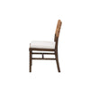 bali & pari Porsha Modern Bohemian Dark Brown Finished Mahogany Wood and Natural Rattan Dining Chair WHI-Porsha-Mahogany-DC