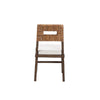 bali & pari Porsha Modern Bohemian Dark Brown Finished Mahogany Wood and Natural Rattan Dining Chair WHI-Porsha-Mahogany-DC
